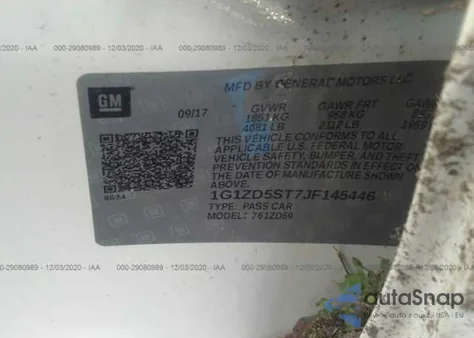 2018 Chevrolet Malibu Lt from USA, damaged, VIN 1G1ZD5ST7JF145446